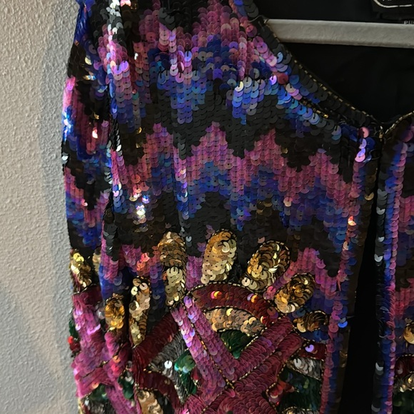 Vintage 1980’s Sequin Shimmer Glam Evening Long sleeve Jacket Cardigan Small - Picture 2 of 7